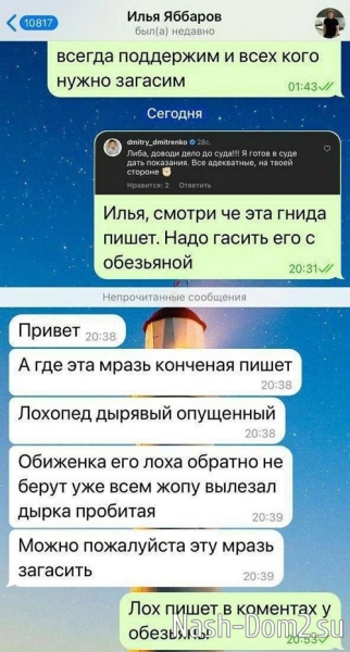 Дмитрий Дмитренко смертельно оскорбил Илью Яббарова