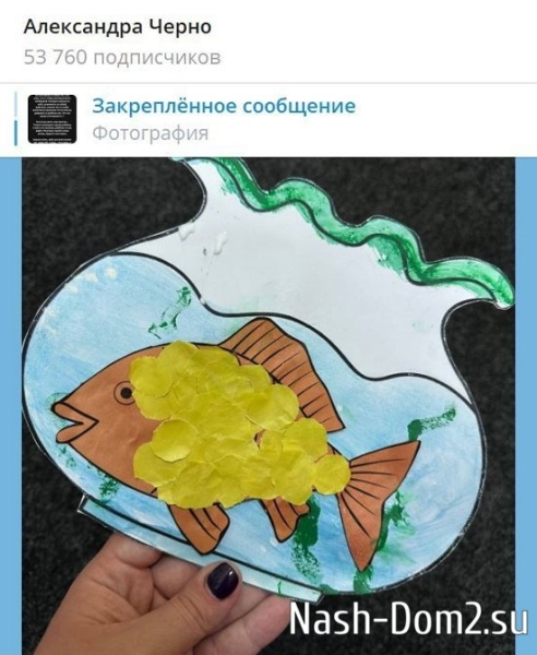 Саша Черно показала поделку Стефана из детского сада