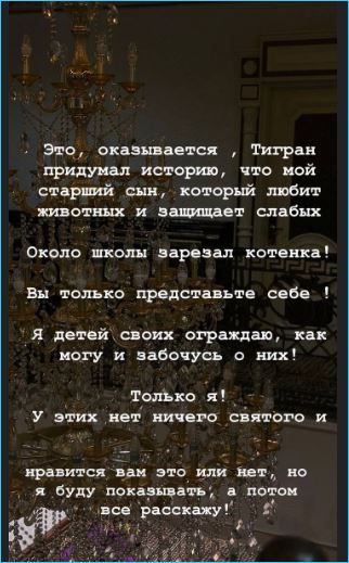 Юлия Колисниченко возобновила войну против Тиграна Салибекова и его семьи