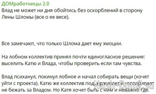 Влад Аракелян активно буллит Елену Шлома