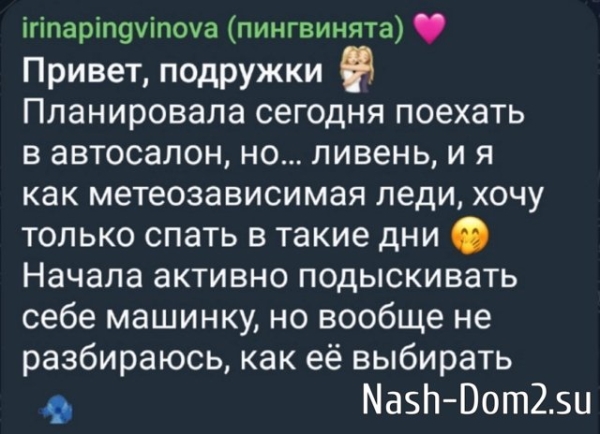 Ирина Пингвинова обзавелась группой поддержки