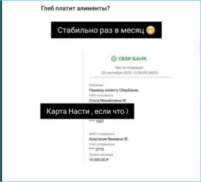 На размер алиментов от Глеба Жемчугова жалуется Ольга Ветер