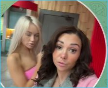 Елена Тепловодская предлагает услуги парикмахера, тренируясь на Рахимовой Елена Тепловодская предлагает услуги парикмахера, тренируясь на Рахимовой