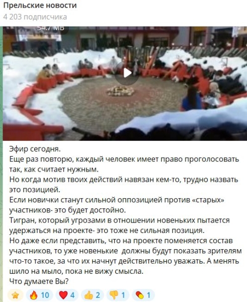 Светлана Прель не видит смысла заменять Тиграна Салибекова новичками Светлана Прель не видит смысла заменять Тиграна Салибекова новичками