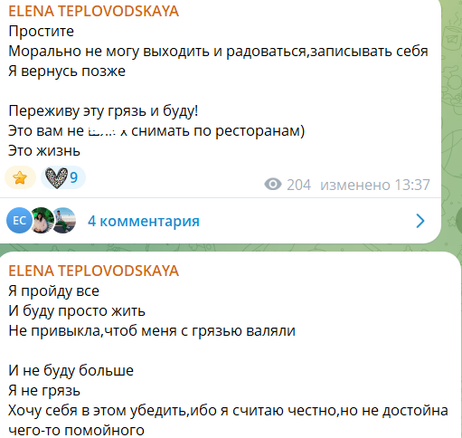 "Я не помойка!" - Елена Тепловодская на время уходит из социальных сетей "Я не помойка!" - Елена Тепловодская на время уходит из социальных сетей